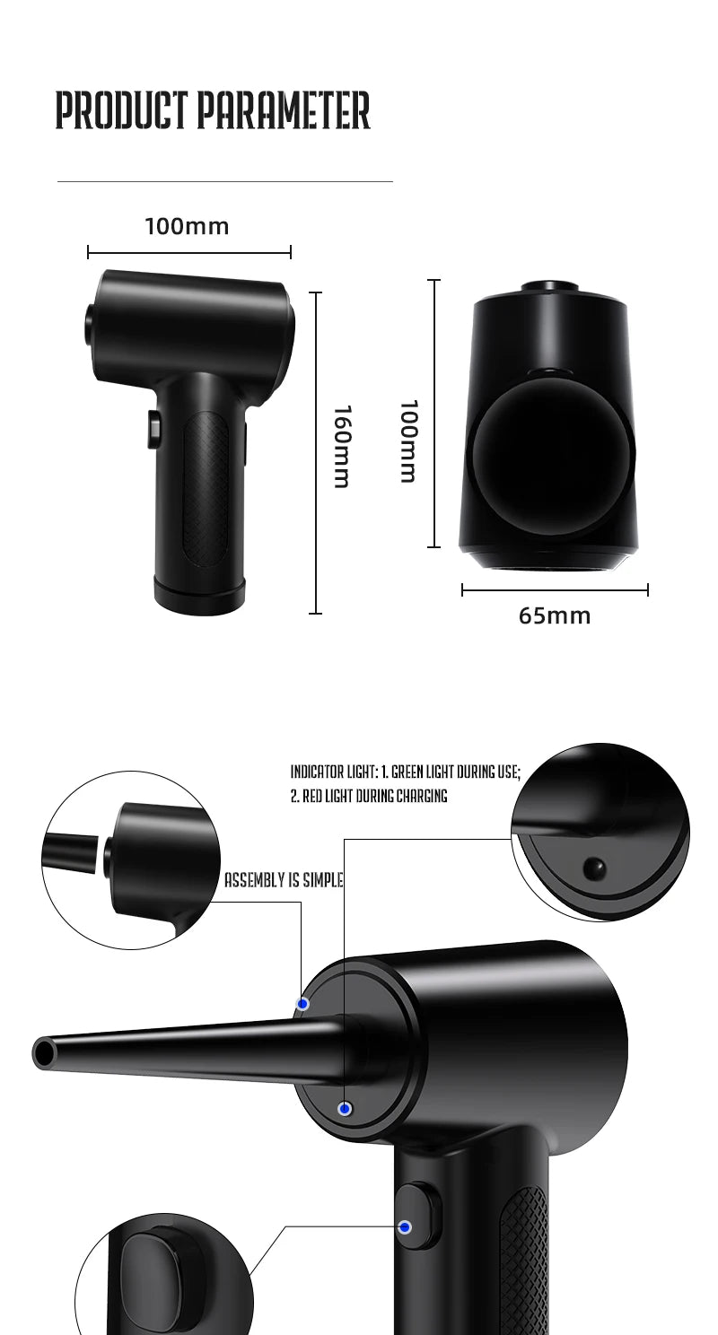 Soplador de Aire Portátil para Teclados y PC